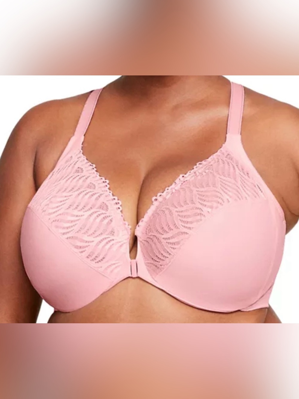 Glamorise Women's Plus Size Wonder Wire Front Close T-Back Bra Size 46 C Nwt